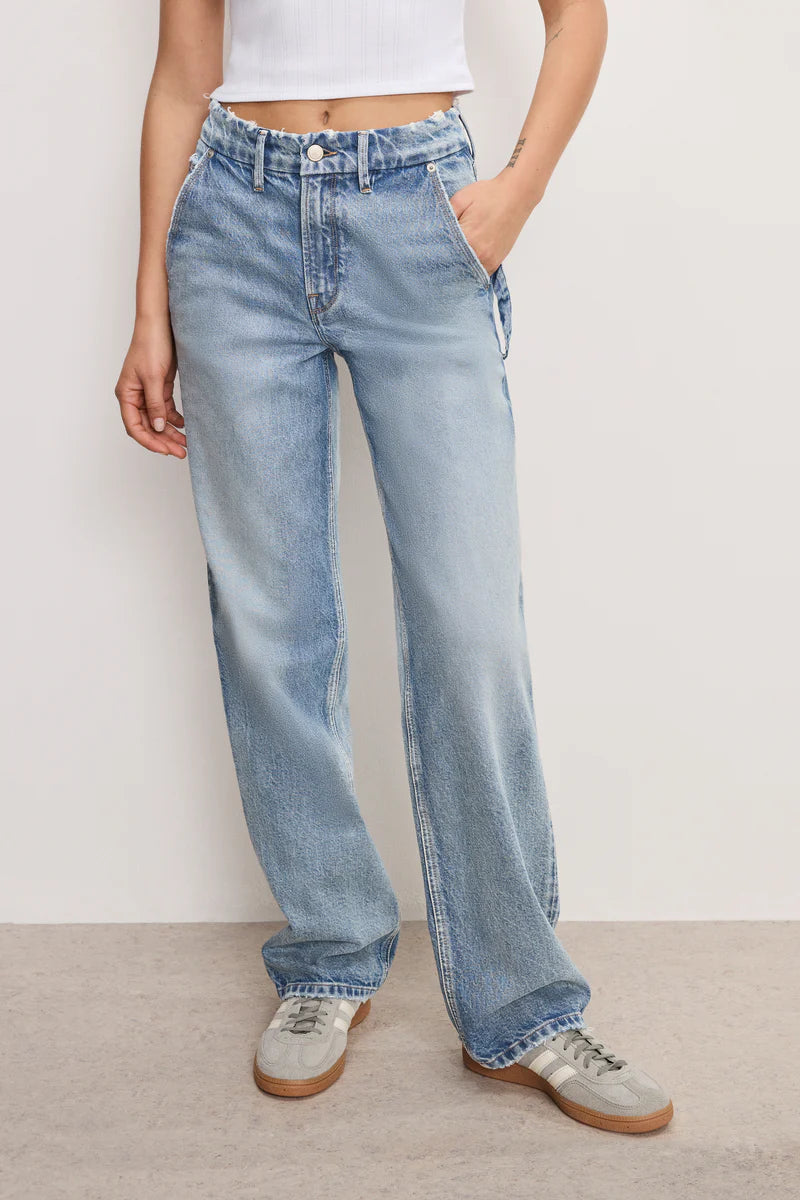 Good American Good 90s RELAXED CARPENTER JEANS Indigo755