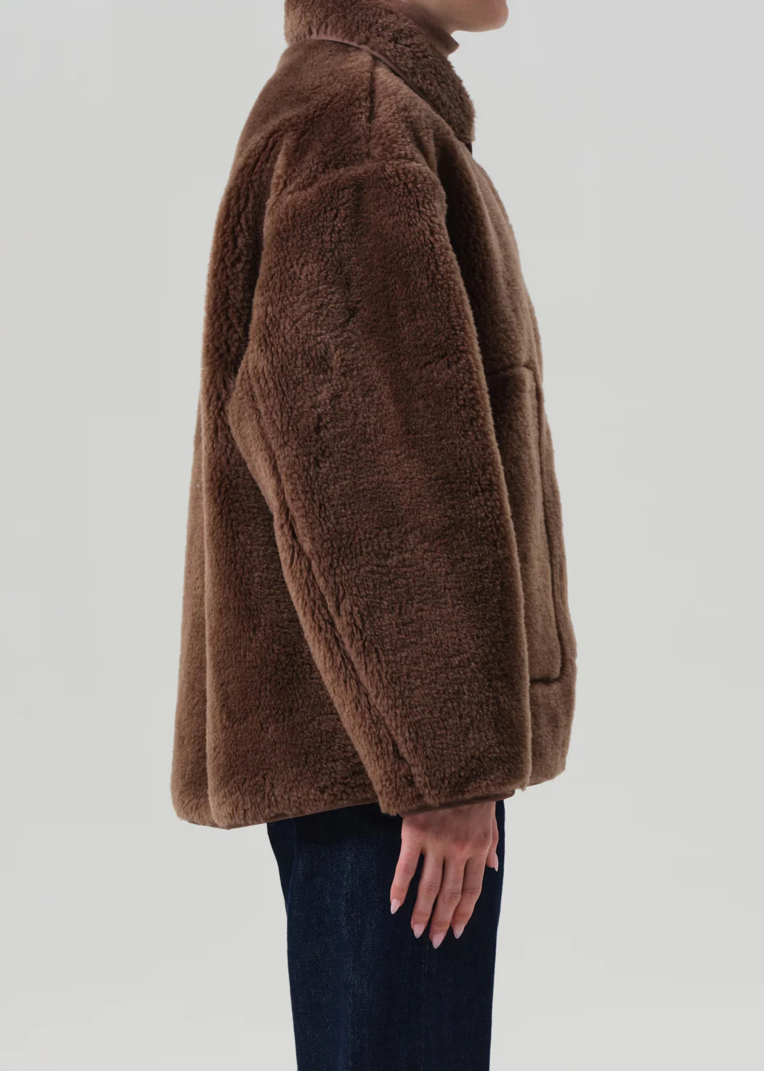 Citizens of Humanity Astrid Sherpa Jacket In Warm Tan