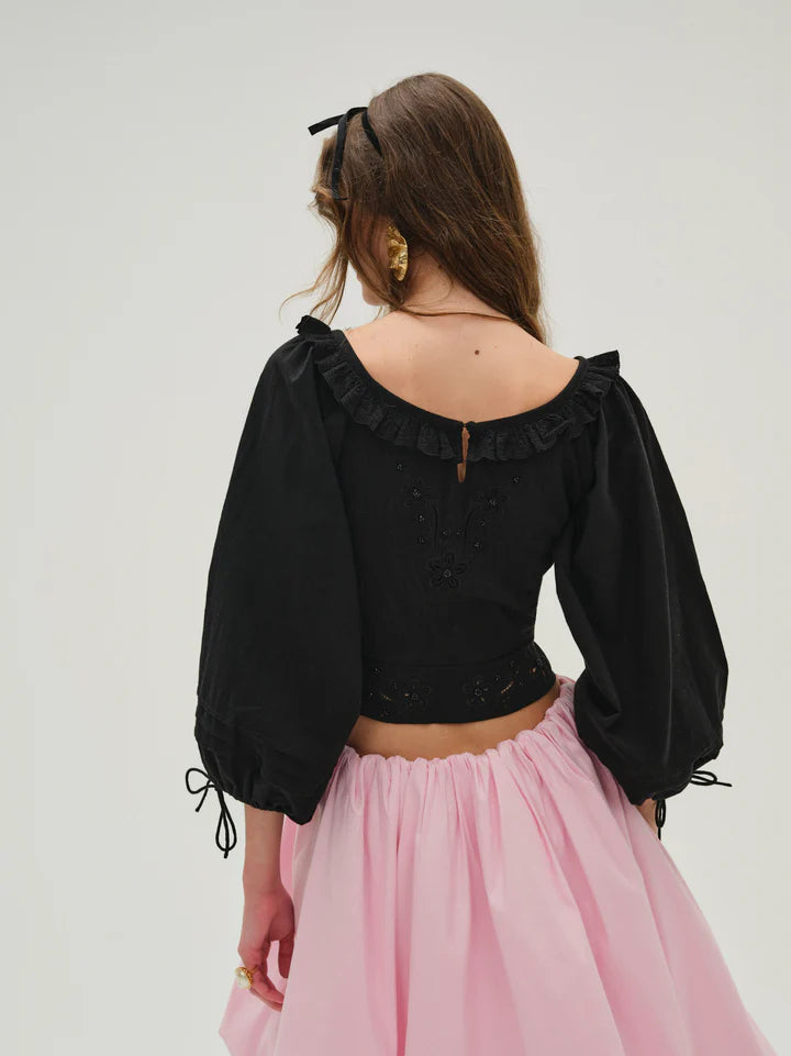 For Love & Lemons Harlow Top Black