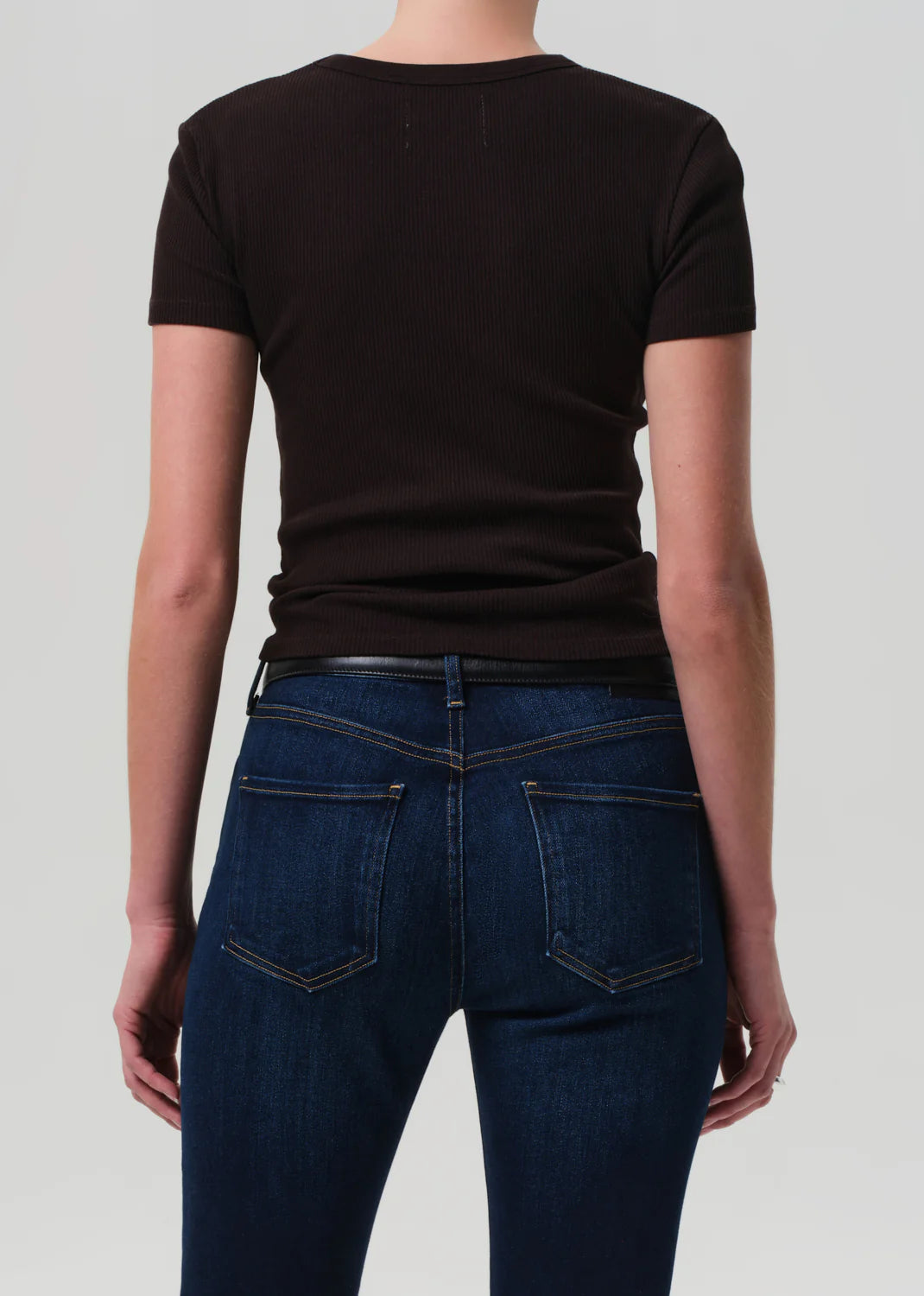 Citizens of Humanity Maude U Neck Tee In Chocolate or White