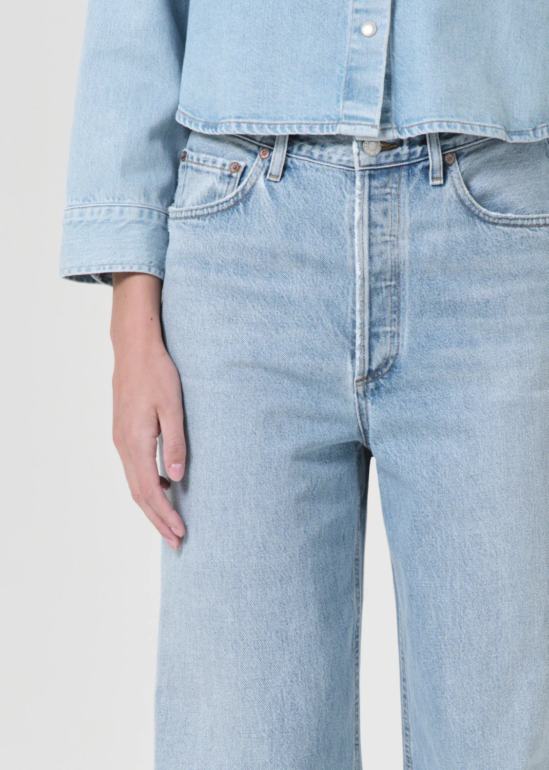 Agolde DAME HIGH RISE WIDE LEG NO CUFF IN CONFLICT