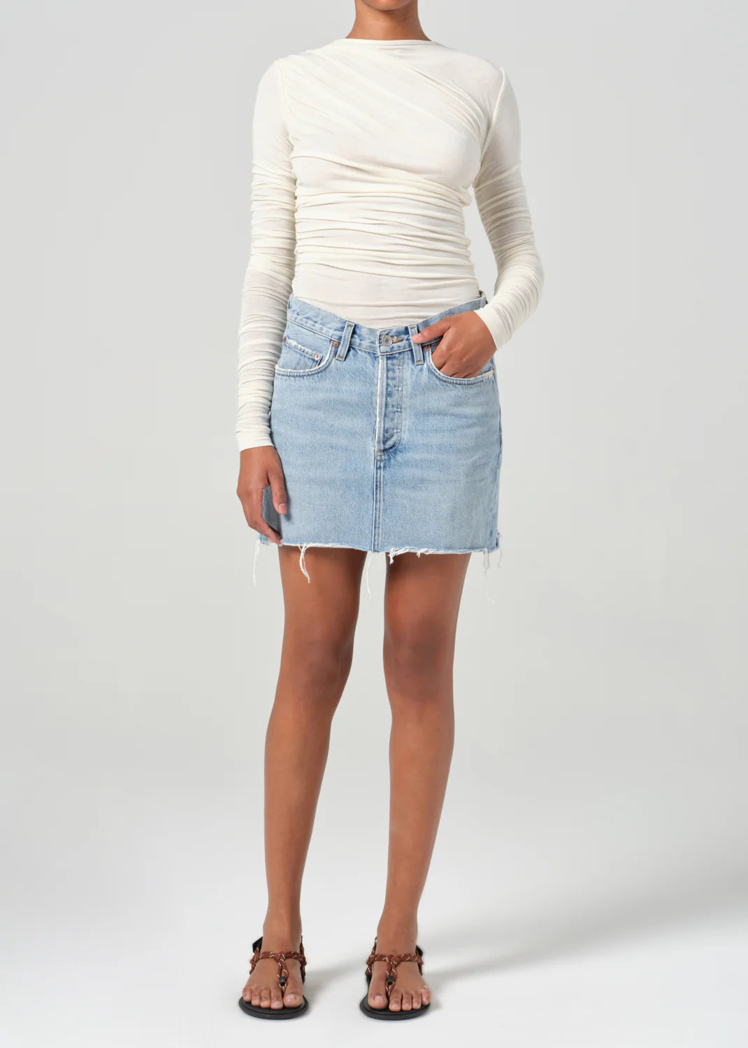 Agolde V-WAIST MINI SKIRT IN FORCE