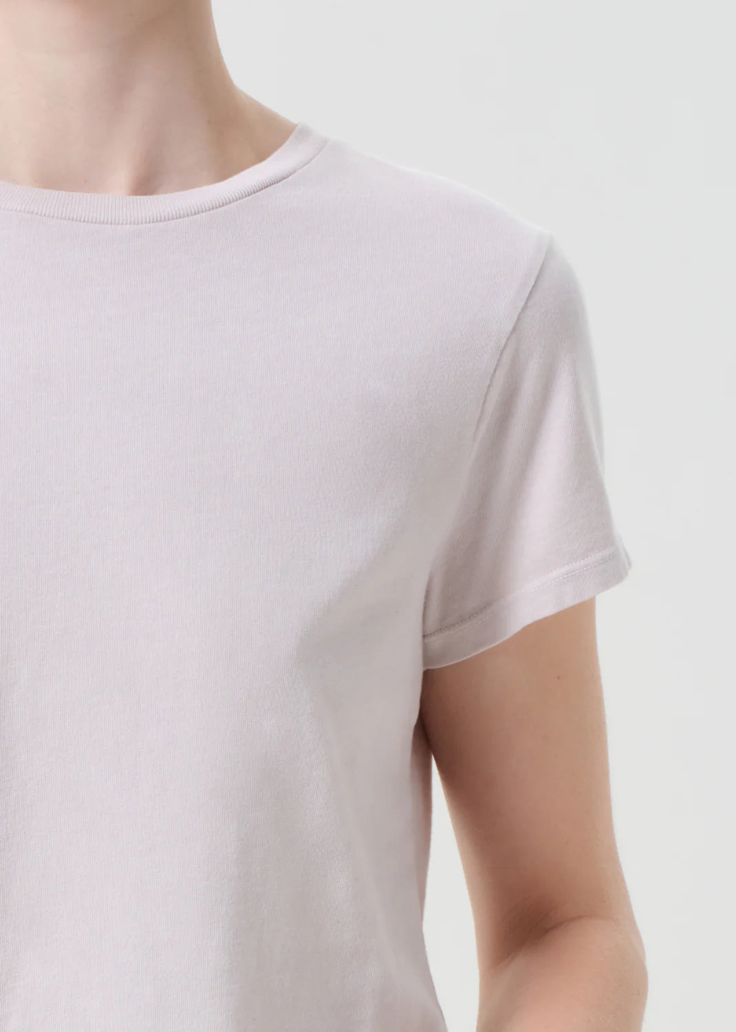 Agolde ADINE SHRUNKEN TEE IN ROSEWATER