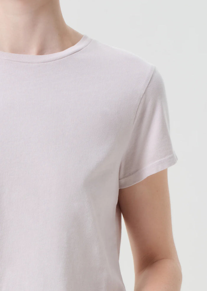 Agolde ADINE SHRUNKEN TEE IN ROSEWATER