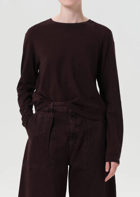 AGOLDE SYDNEY LONG SLEEVE TEE - CIPHER