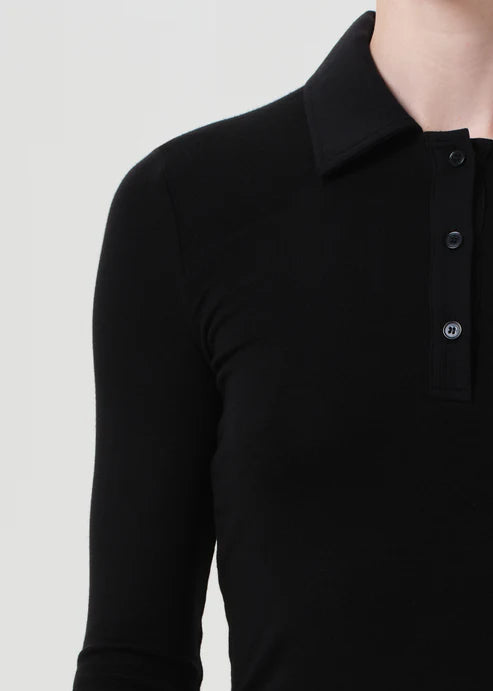 AGOLDE AMOS POLO - BLACK