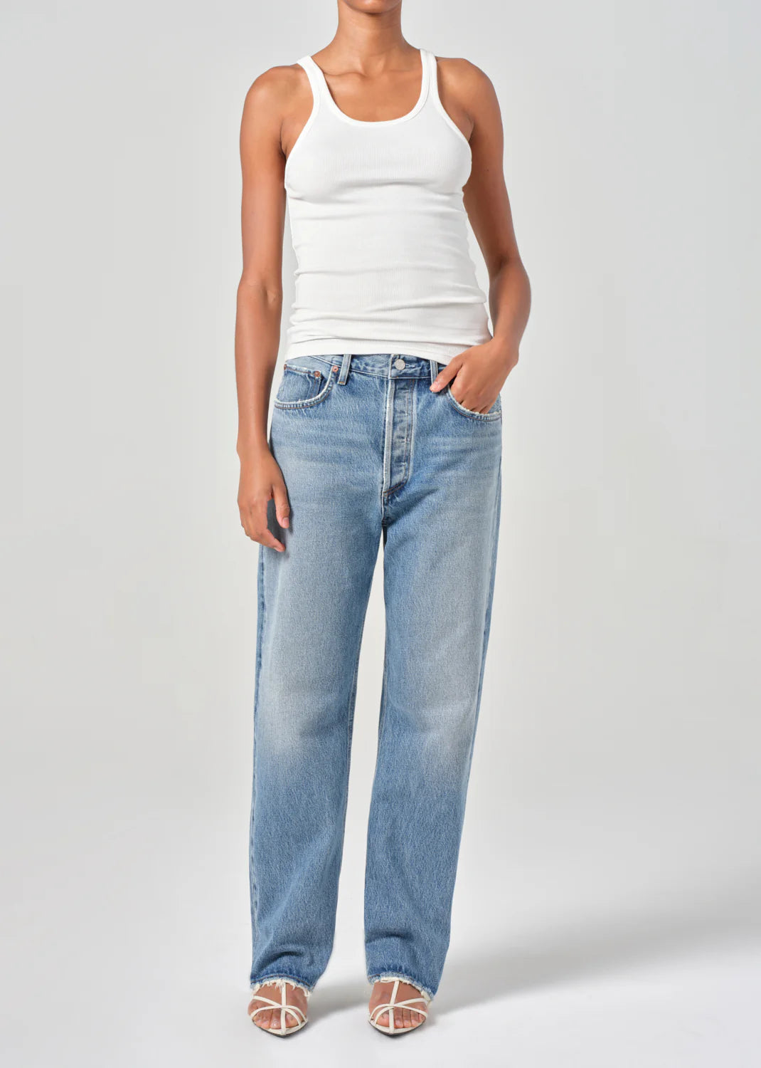 AGOLDE FRAN LOW SLUNG STRAIGHT IN REIGN