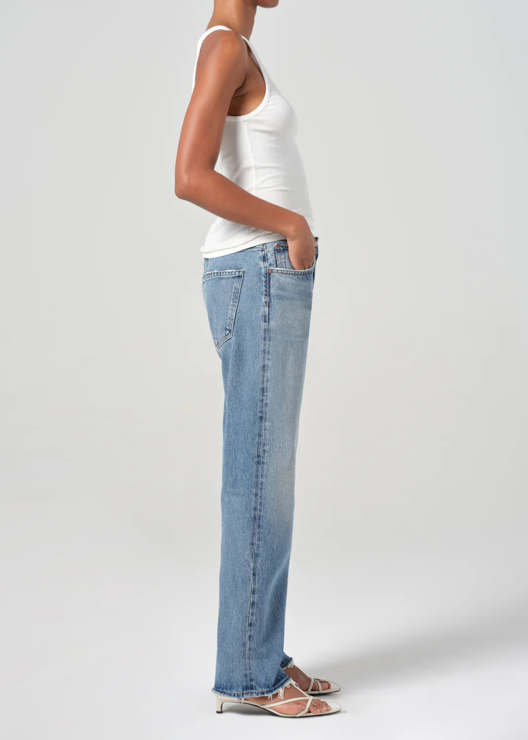 AGOLDE FRAN LOW SLUNG STRAIGHT IN REIGN