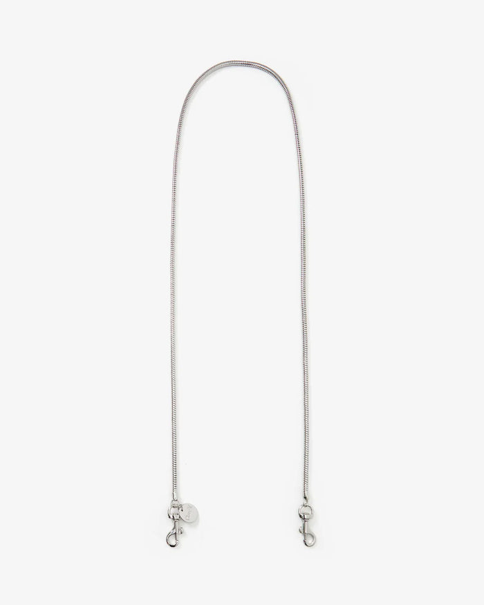 Clare V. Snake Chain Crossbody Strap 5mm Silver