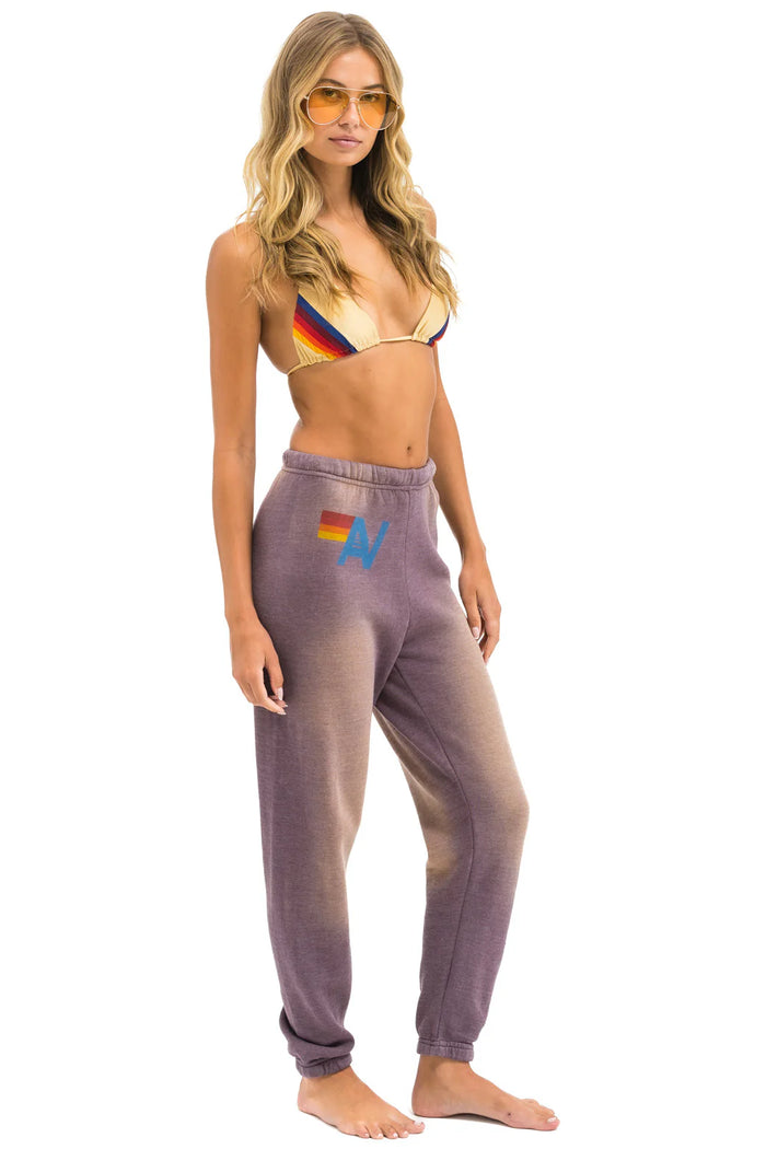 Aviator Nation VINTAGE LOGO SWEATPANTS - FADED MOCHA