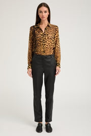 SPRWMN SOPHIA CIGARETTE TROUSERS - BLACK LEATHER