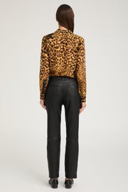 SPRWMN SOPHIA CIGARETTE TROUSERS - BLACK LEATHER