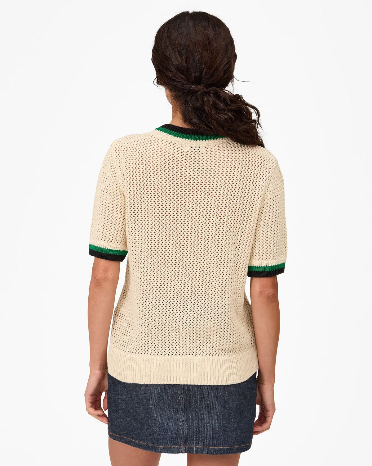 Clare V. Luc Knit Tee Cream w/ Green Le Vibe