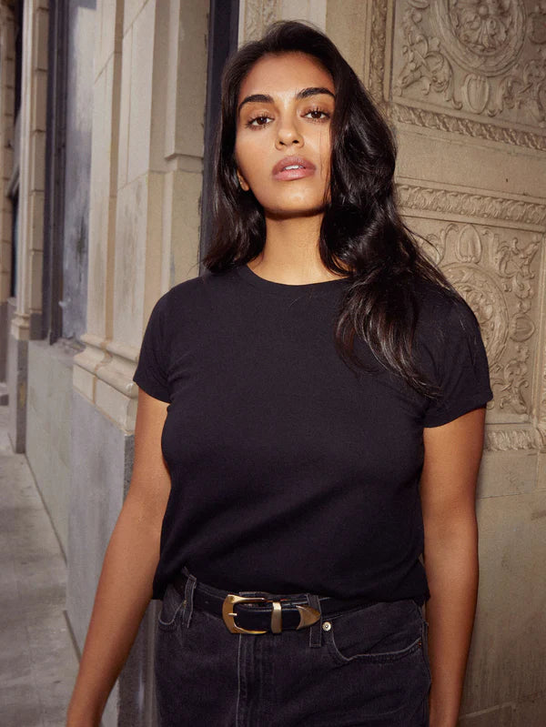 NATION LTD Organic GOLDIE TEE BLACK