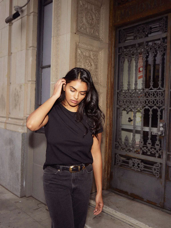 NATION LTD Organic GOLDIE TEE BLACK