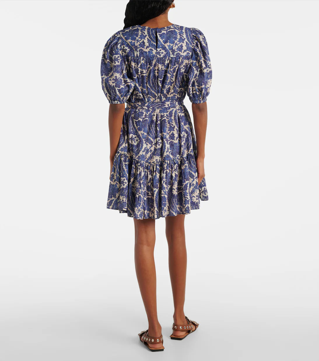Ulla Johnson Rosalie printed cotton-blend minidress Ocean