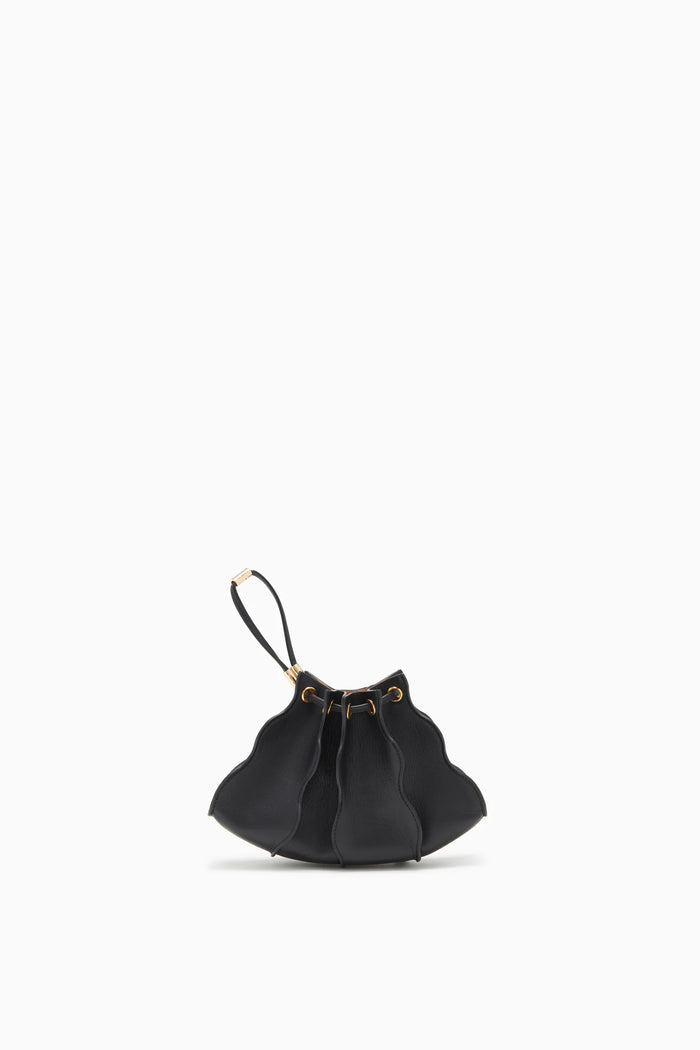 Ulla Johnson Adria Small Black Sculptural Leather Crossbody