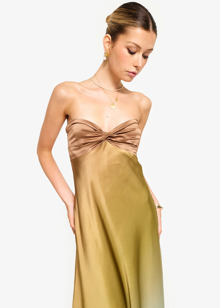 CAMI NYC AVEIRO STRAPLESS DRESS OASIS OMBRE