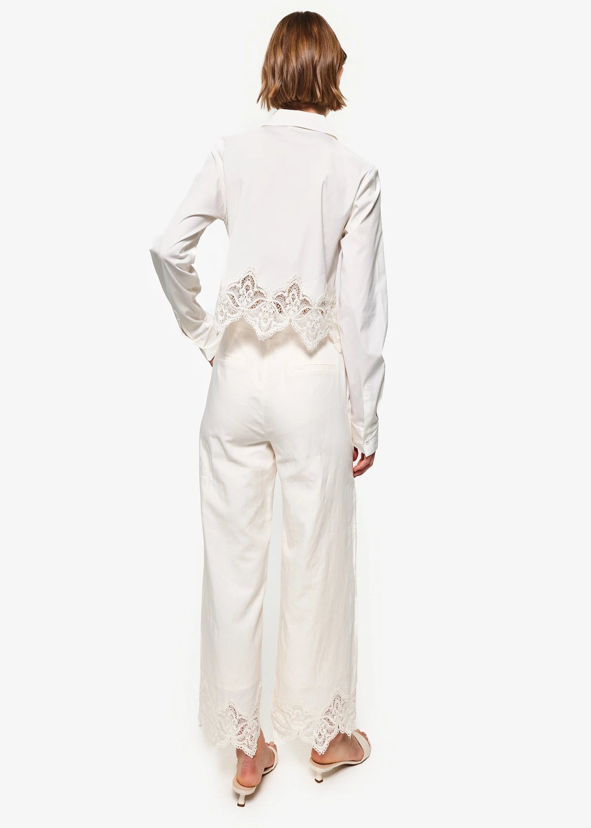 Cami Nyc CIELO CROPPED COTTON POPLIN BLOUSE MACADAMIA