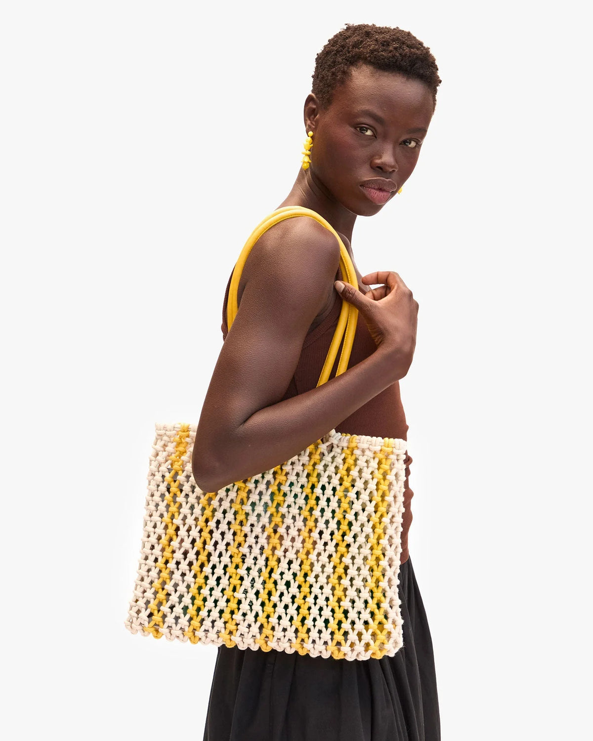 Clare V. Sandy Snapdragon/Cream Stripe