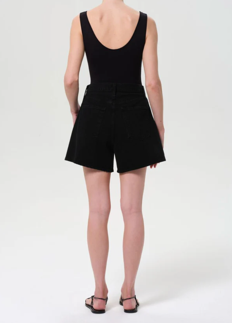 AGOLDE RHODA PLEATED A-LINE SHORT IN HOLT