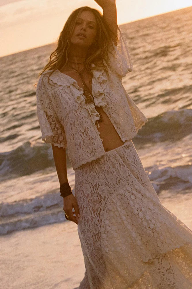 Spell LUX LISBON LACE BLOUSE Vintage Cream