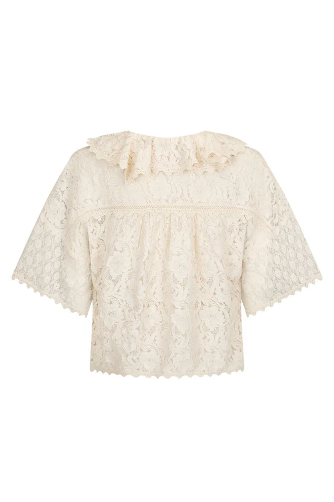 Spell LUX LISBON LACE BLOUSE Vintage Cream