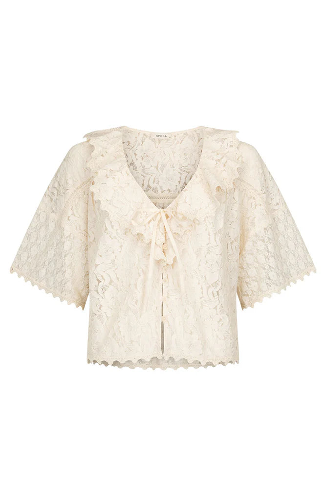 Spell LUX LISBON LACE BLOUSE Vintage Cream