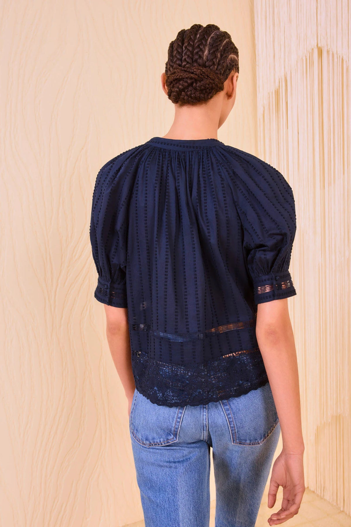 Ulla Johnson Faye Puff Sleeve Blouse Midnight