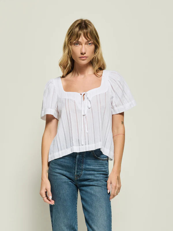 NATION LTD. Vanity Tie Top White