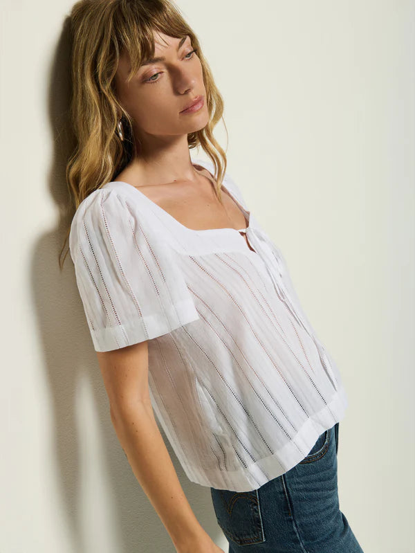 NATION LTD. Vanity Tie Top White