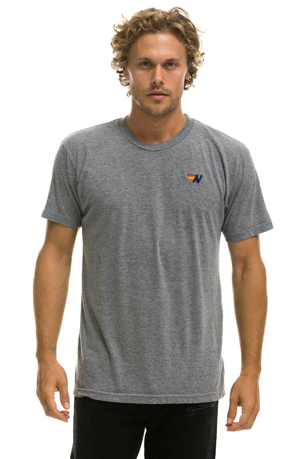 Aviator Nation BASIC TEE - HEATHER GREY