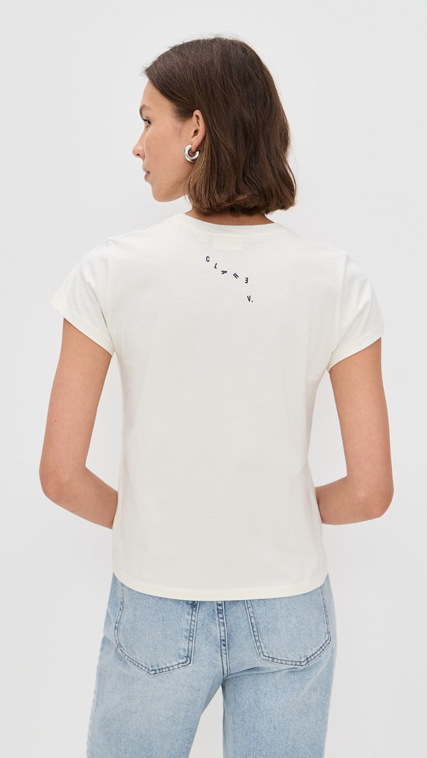 Clare V. Ciao Classic Tee With Studs