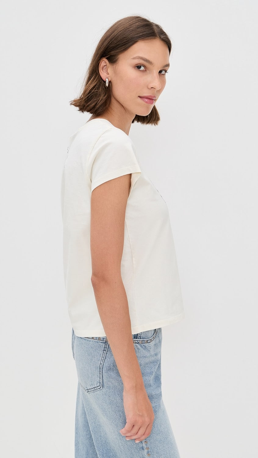 Clare V. Ciao Classic Tee With Studs