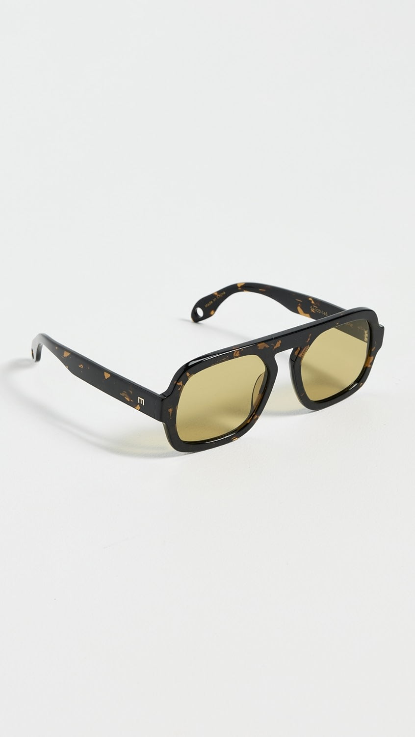 ELISA JOHNSON JANE Dark Brown Tort Olive Green Lens