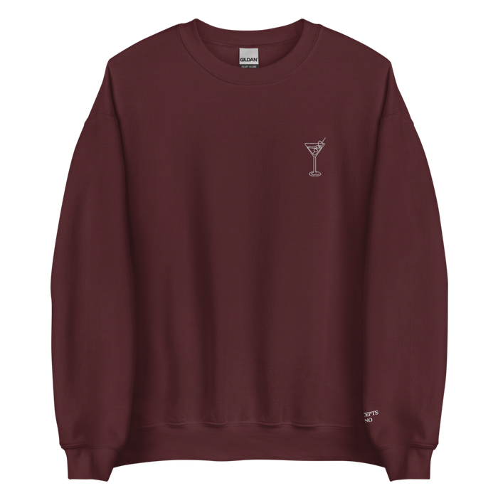 Concepts Reno "We Love It Dirty"  Martini Sweatshirt- Wine