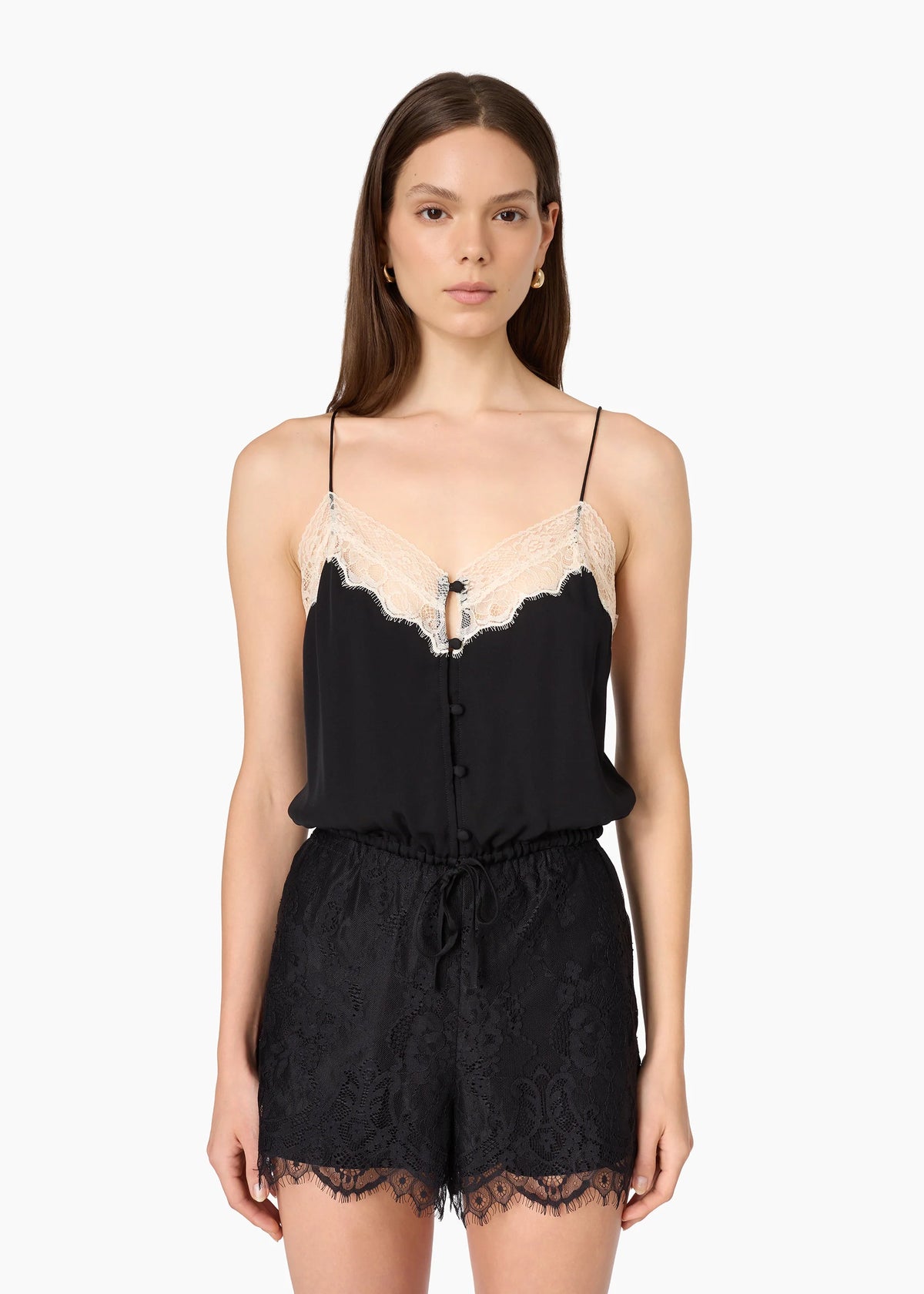 Cami NYC LIBI SILK CAMISOLE BLACK BUTTERY SOFT SILK