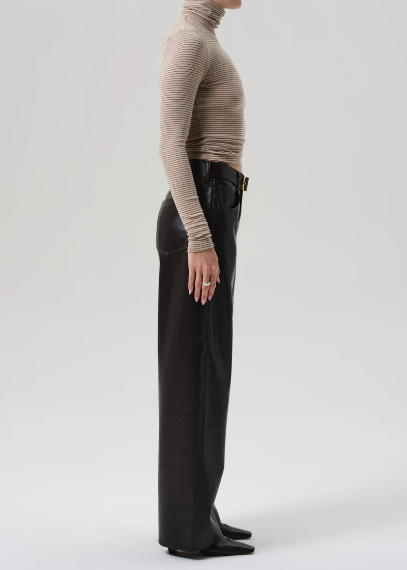 Citizens of Humanity Ayla Baggy Recycled Leather In Chocolate Dark Brown