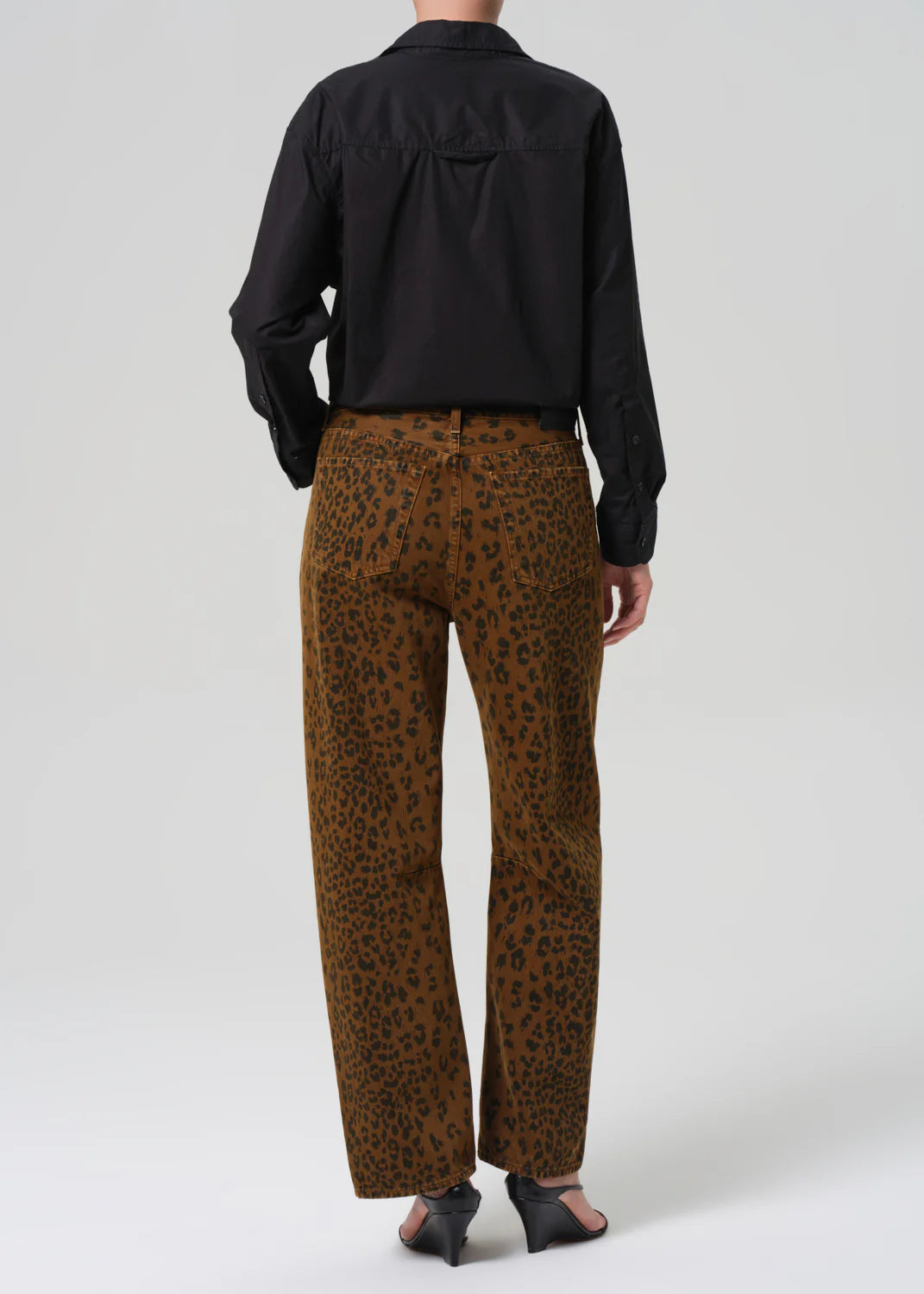 Citizens Of Hunanity Miro Long Relaxed Jean In Sepia Cheetah