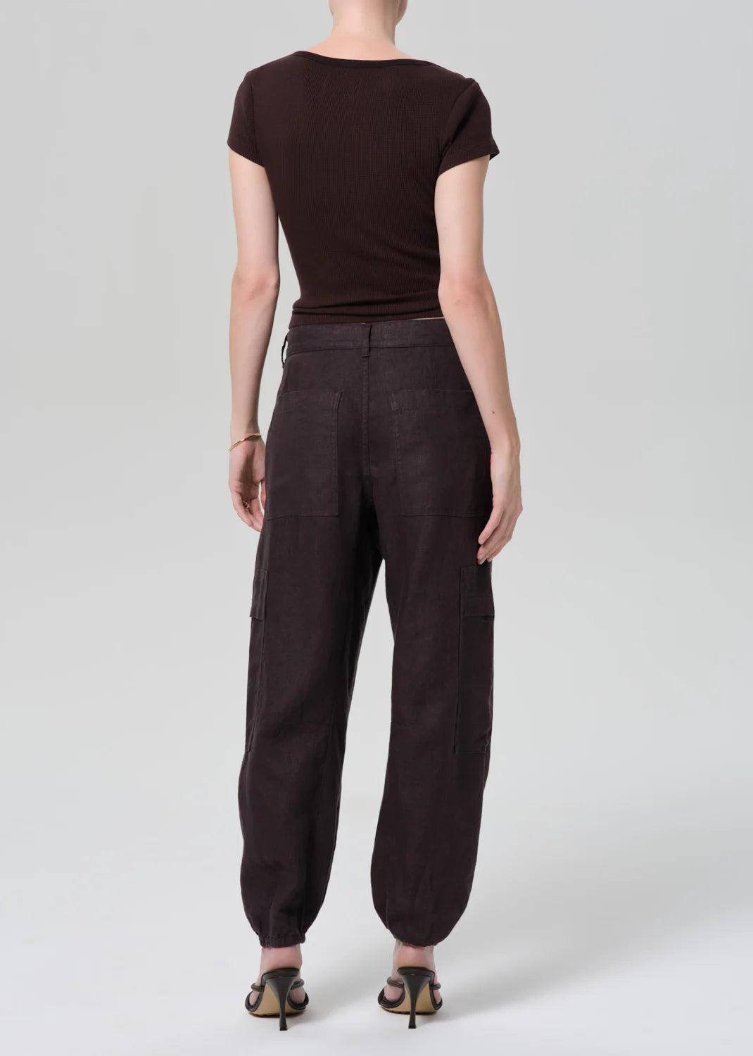 Citizens of Humanity Ciela Linen Balloon Utility In Charcoal