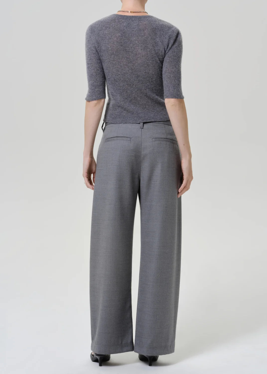 Citizens Of Humanity Brynn Drawstring Italian Virgin Wool Trouser In Gris