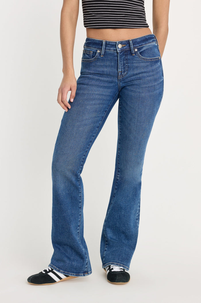 Good American Good Low Rise Bootcut Jeans - Indigo1218
