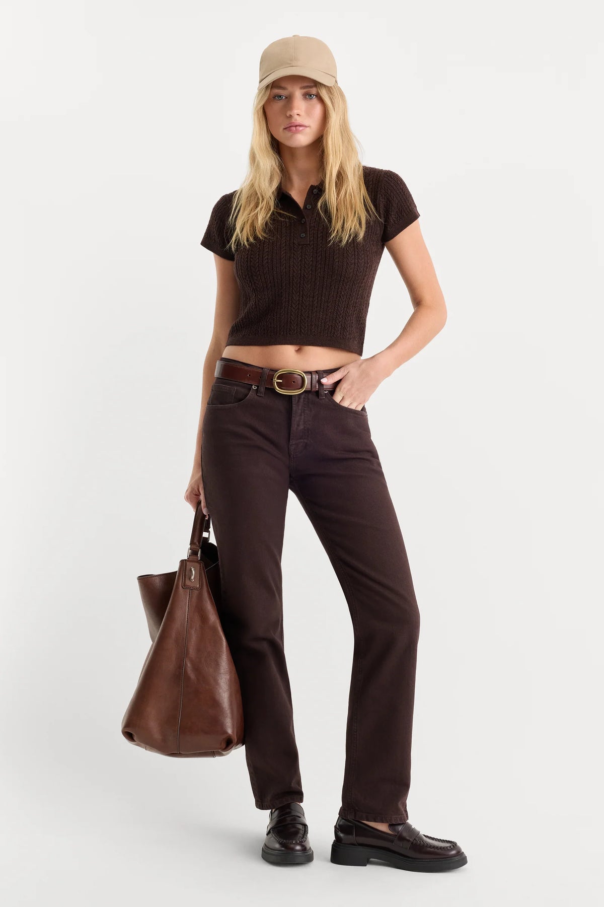 GOOD AMERICAN vintage straight jeans - ESPRESSO
