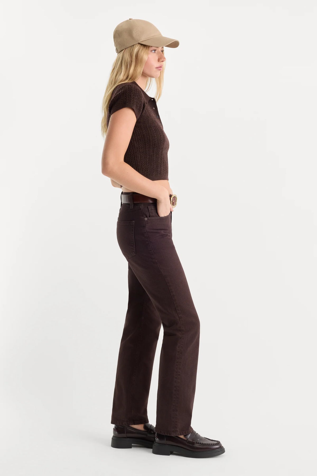 GOOD AMERICAN vintage straight jeans - ESPRESSO