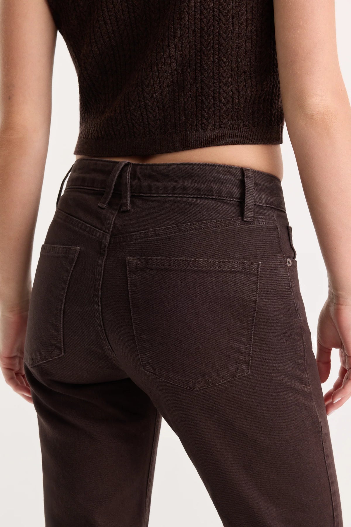 GOOD AMERICAN vintage straight jeans - ESPRESSO