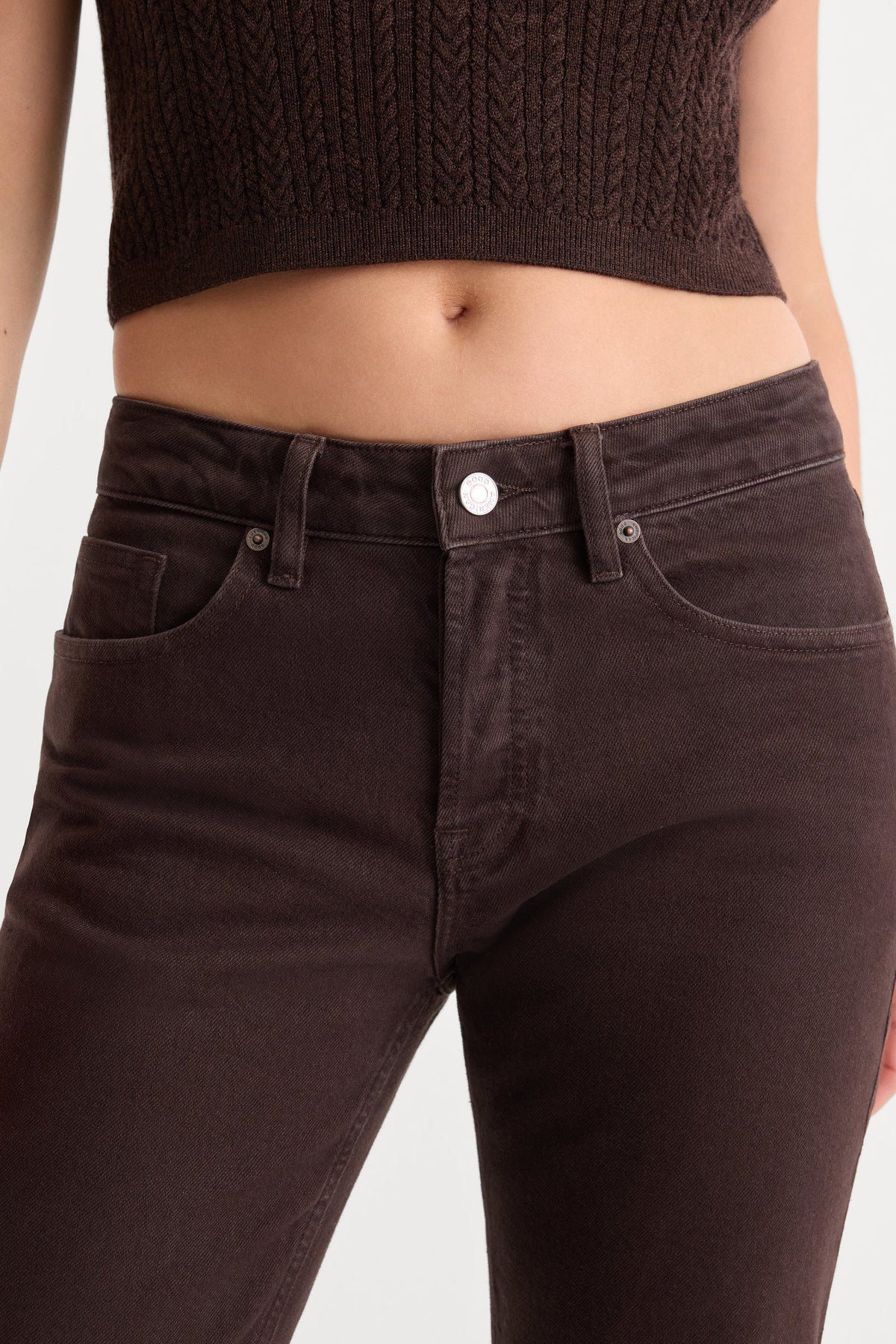 GOOD AMERICAN vintage straight jeans - ESPRESSO