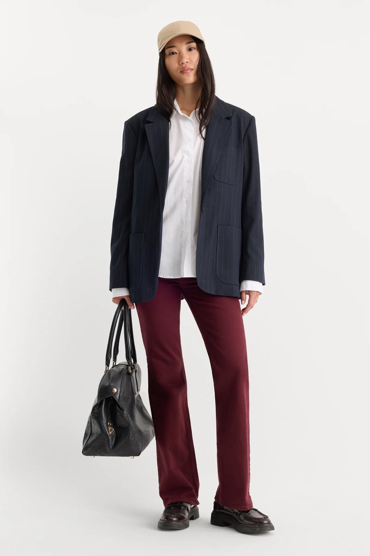 Good American Vintage Low Rise Bootcut Jeans - Berry Noir