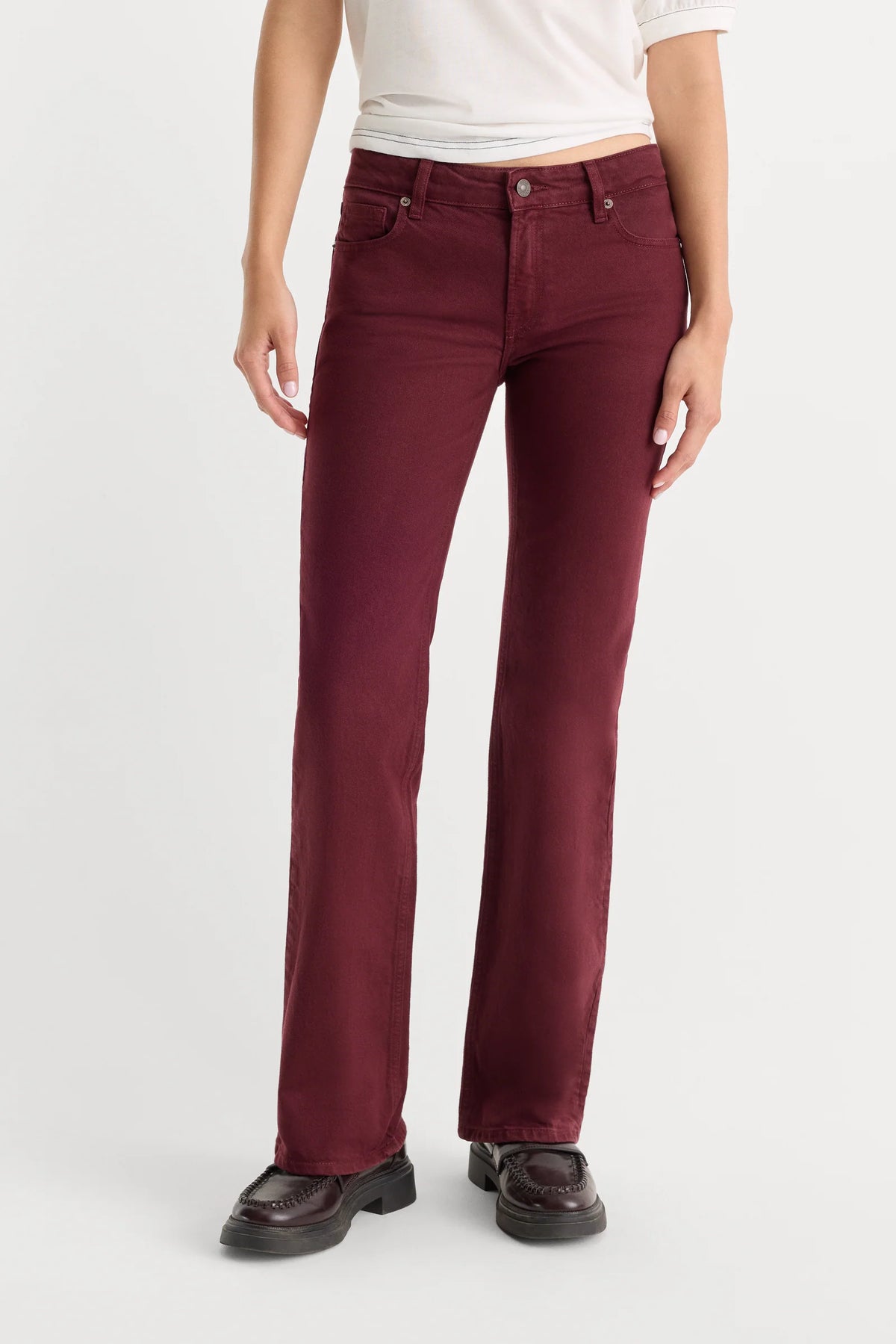 Good American Vintage Low Rise Bootcut Jeans - Berry Noir