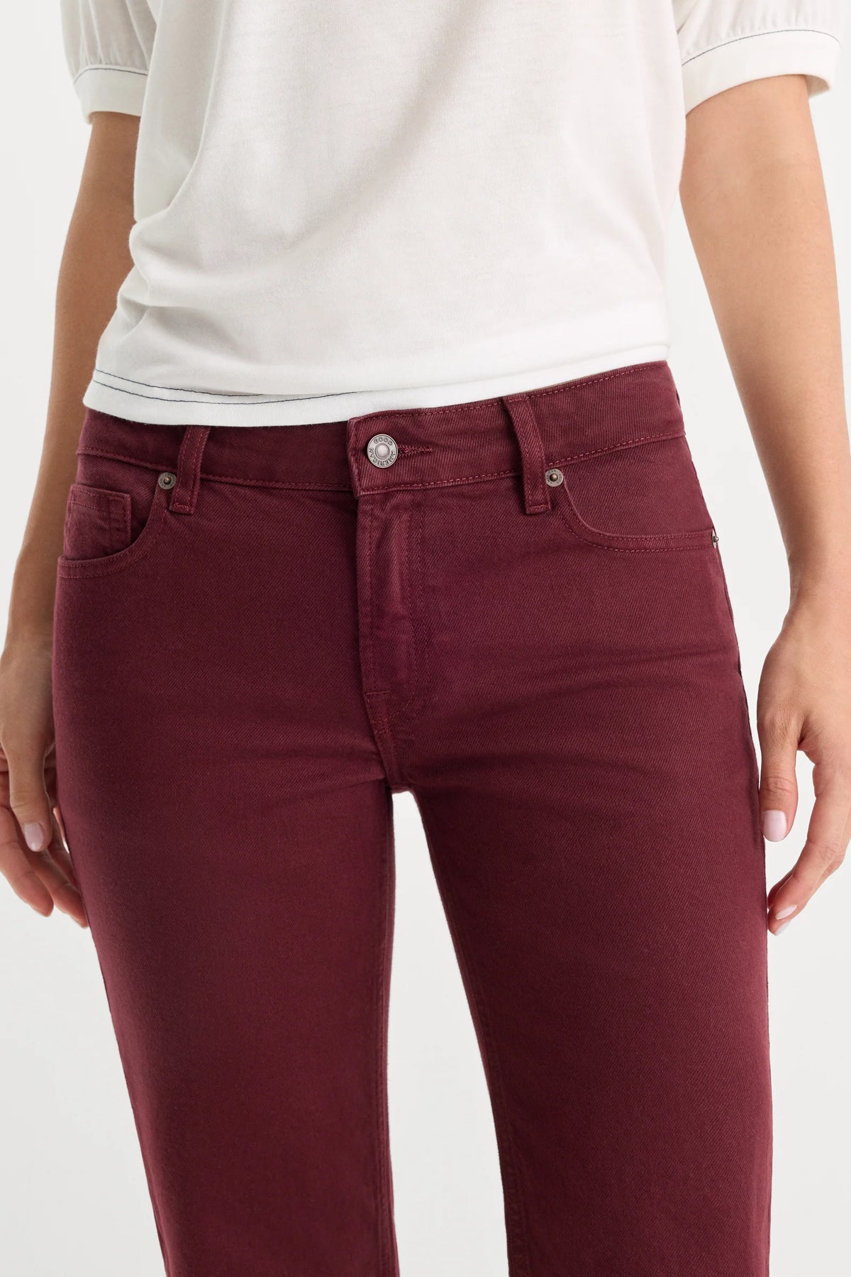 Good American Vintage Low Rise Bootcut Jeans - Berry Noir