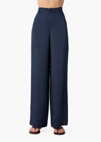 Cami NYC Kyley High Rise Hammered Silk Pant Moody Blue